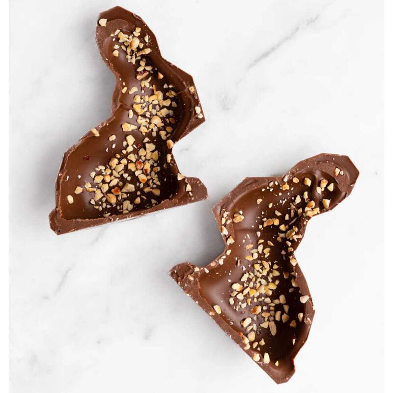 House of Chocolate Hazelnut Milk Chocolate Easter Bunny 80g image number 1