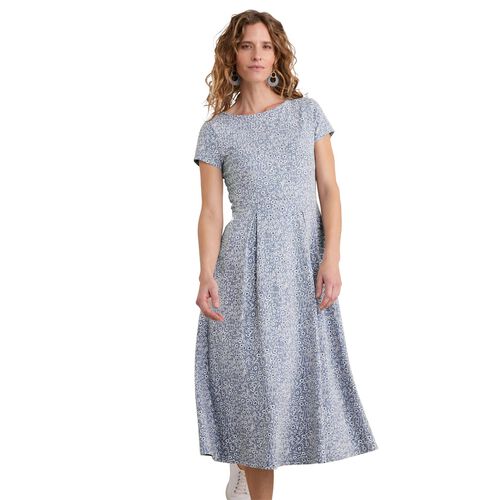 Seasalt Cornwall Wild Bouquet Dress Garden Lawn Heron