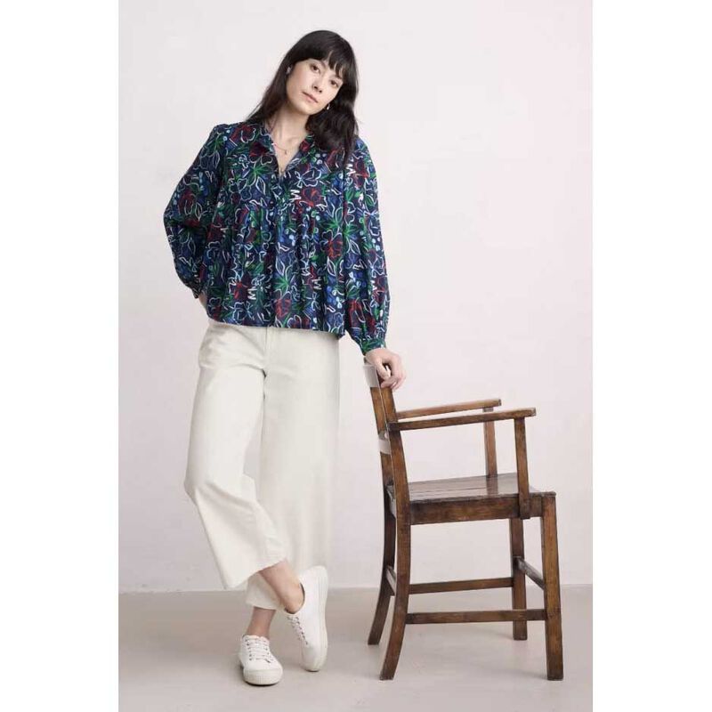 Seasalt Cornwall Thornapple Shirt Painters Garden Mix image number 3