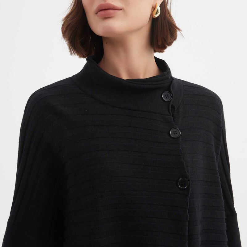 TIRELLI Cowl Neck Button Knit Jumper image number 2