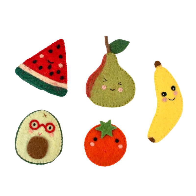Tara Treasures Felt Fruits Finger Puppets Set image number 0