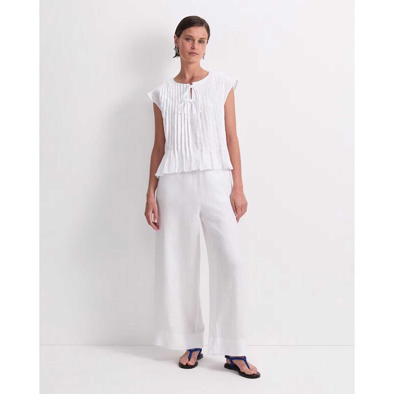 Sportscraft Ariana Pintuck Linen Blouse image number 7