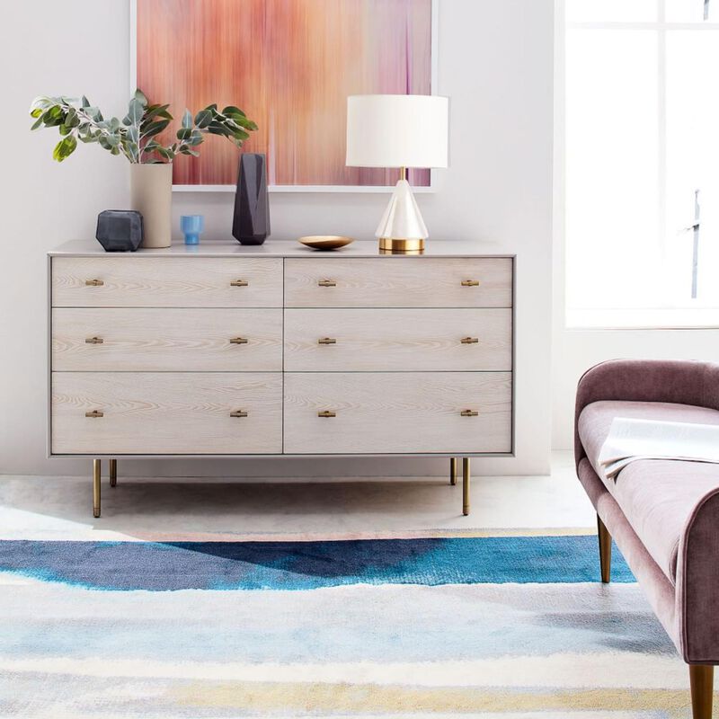 West Elm Modernist Wood And Lacquer 6-Drawer Dresser image number 3