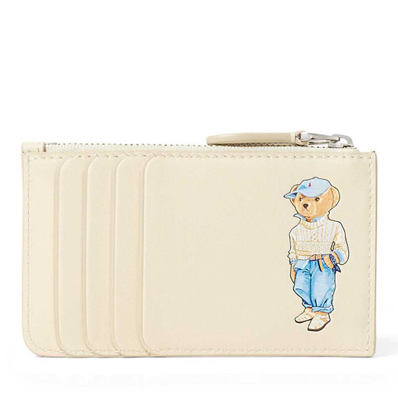 Polo Ralph Lauren Polo Bear Leather Zip Card Case image number 0