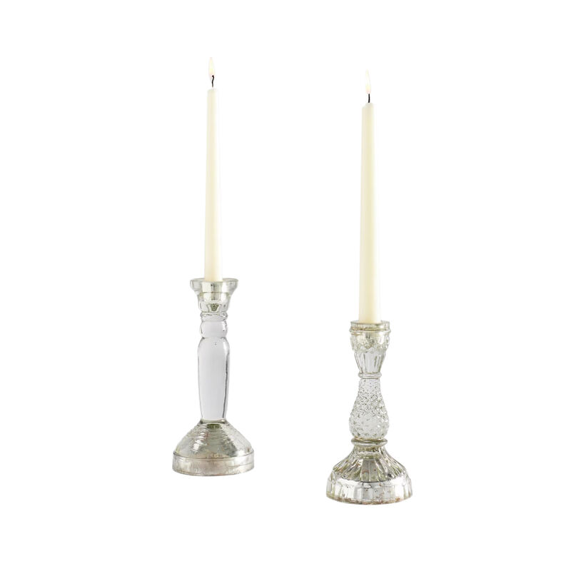 Pottery Barn Deepika Glass Taper Holders Set of 2 image number 0