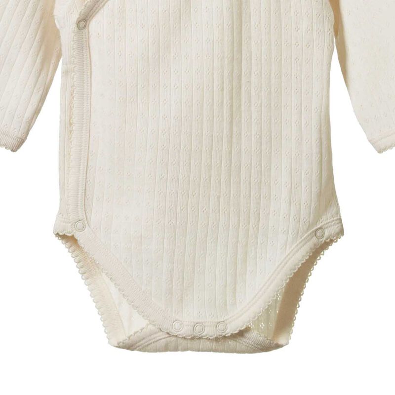 Nature Baby Pointelle Kimono Bodysuit image number 2