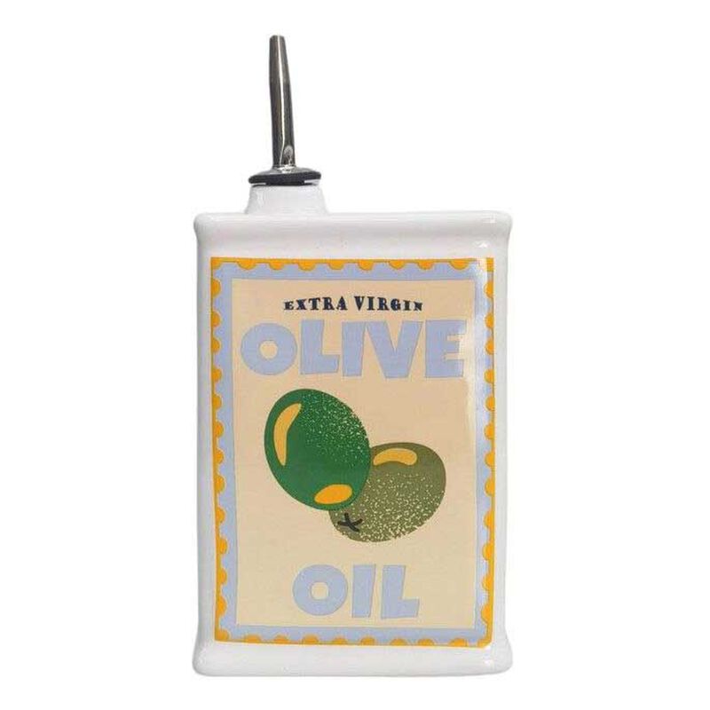 Urban Products Olive Oil Cucina Decanter White & Blue 17cm image number 0