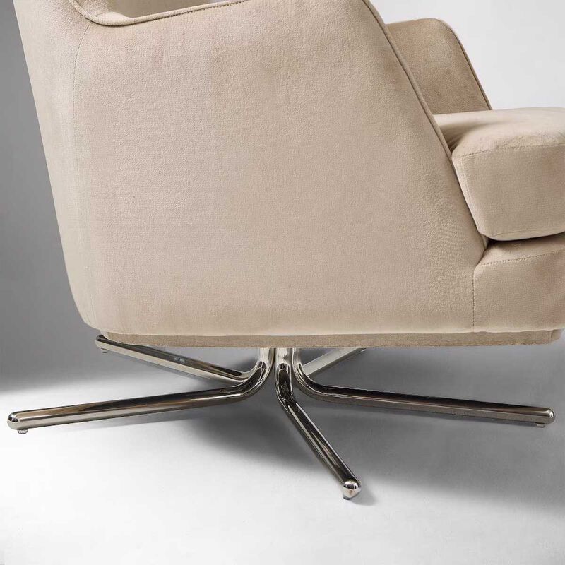 West Elm Patchin Swivel Chair Clay image number 2