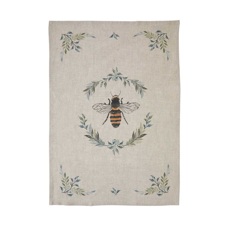 Wallace Cotton Honeybee Tea Towel image number 1
