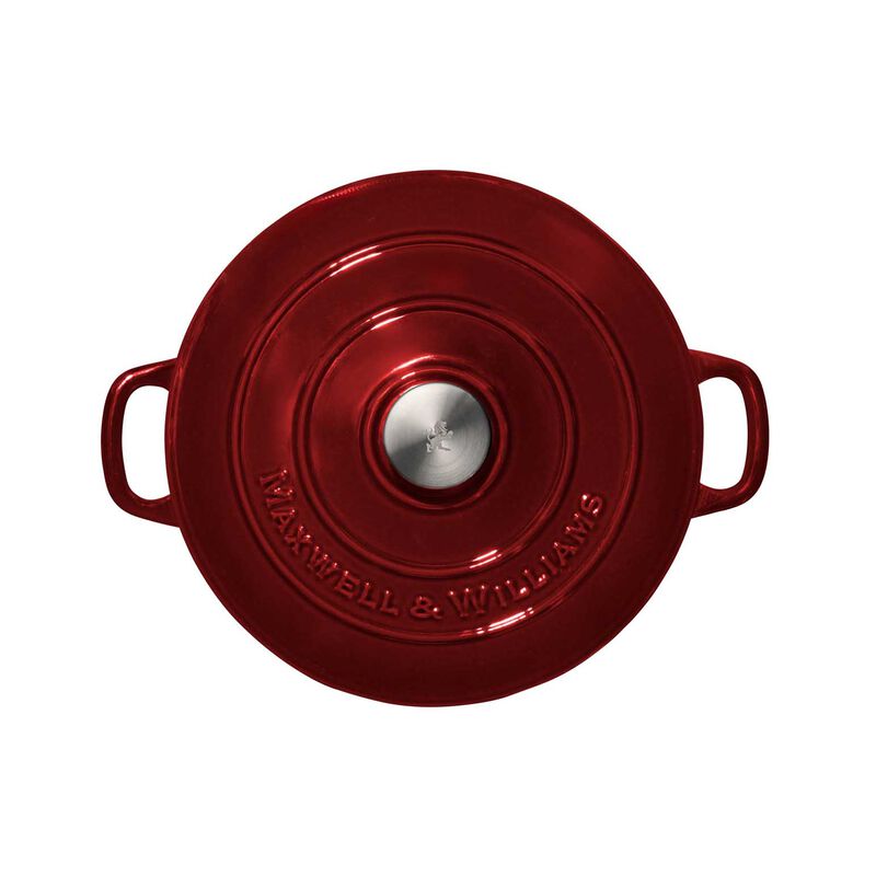 Maxwell & Williams Cast Iron Round Casserole Merlot 28cm/6.2L Gift Boxed image number 2