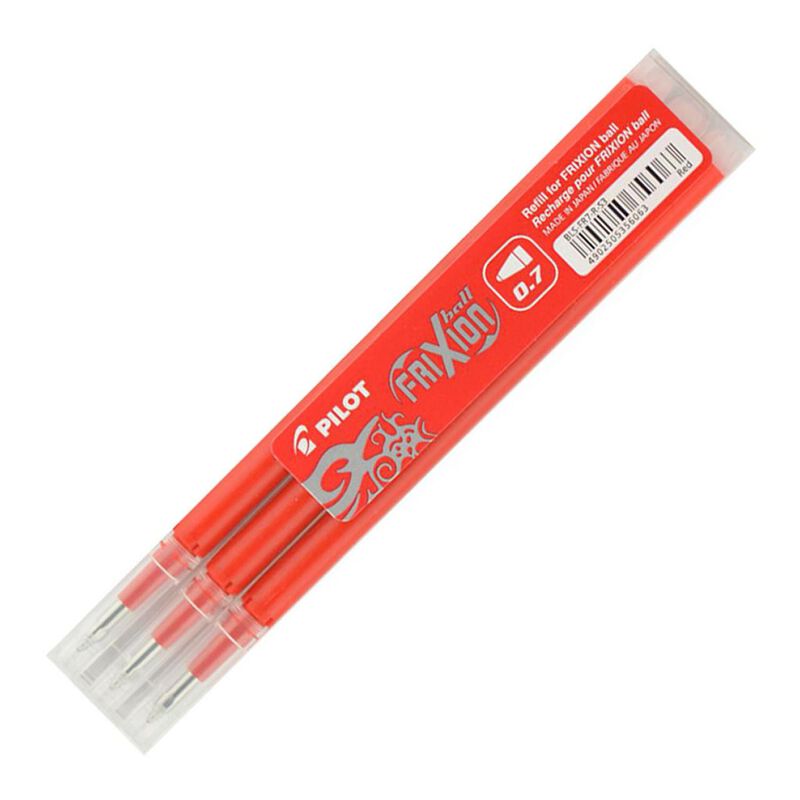 Pilot Frixion Erasable Refill Fine Red, Pack of 3 image number 0