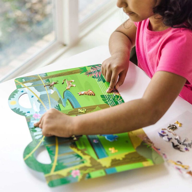 Melissa & Doug Reusable Puffy Sticker Play Set - Safari image number 1