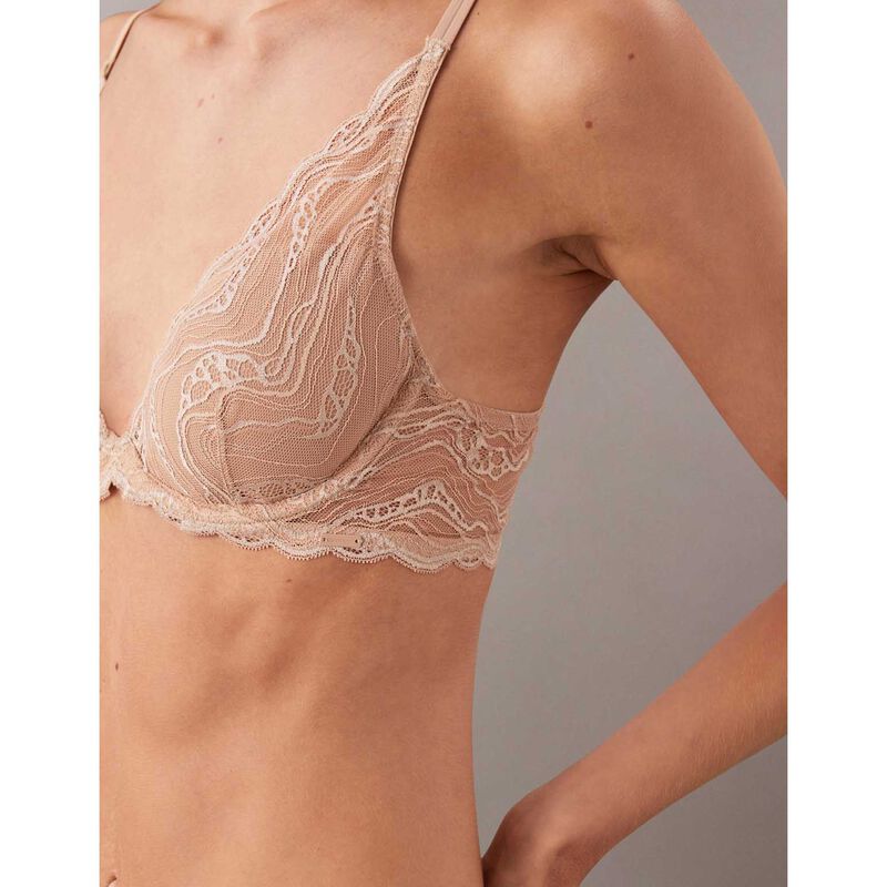Calvin Klein Sensual Stretch Lace Lightly Lined Plunge image number 2