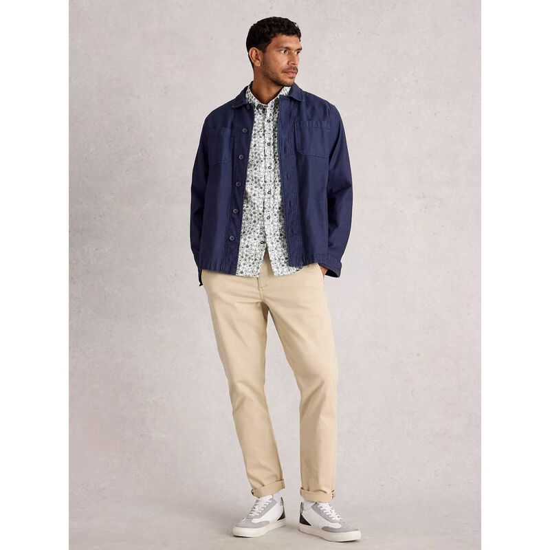 White Stuff Finsbury Mono Bike Print Shirt image number 3