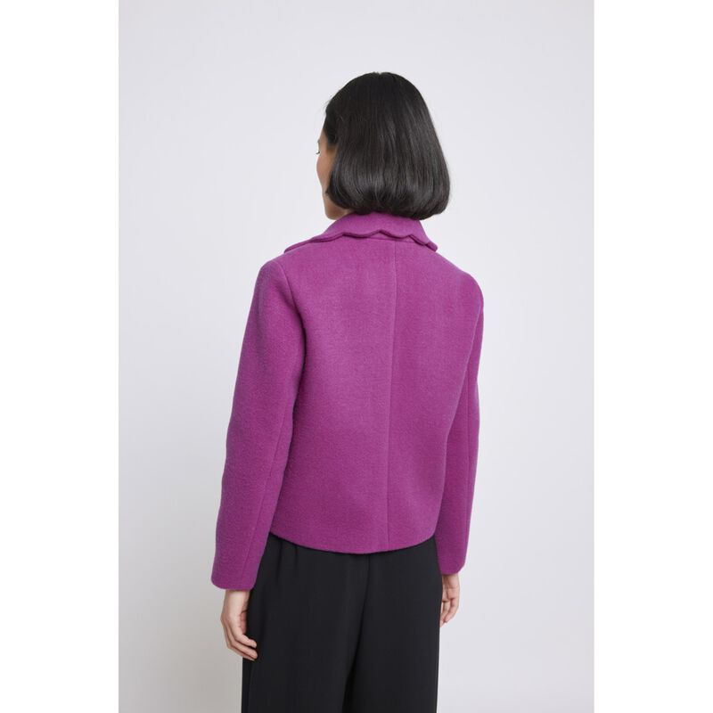 Twenty Seven Names Purple Flag Scalloped Blazer image number 1