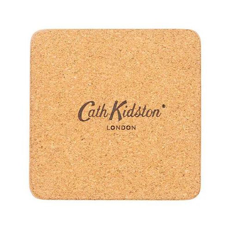 Cath Kidston Strawberry Garden 4Pk Blue Cork Back Coaster image number 3