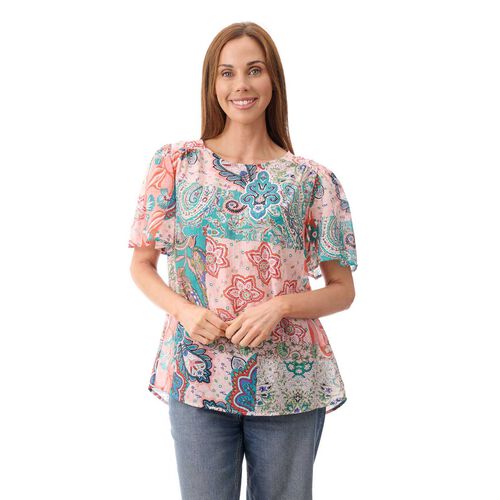 Givoni Zara Flounce Sleeve Top