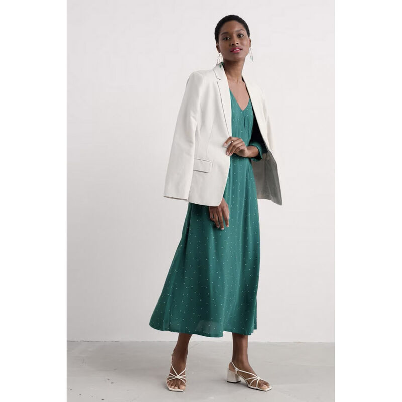 Seasalt Cornwall Bell Gable Dress Dotty Speckle Pine Shoots image number 3