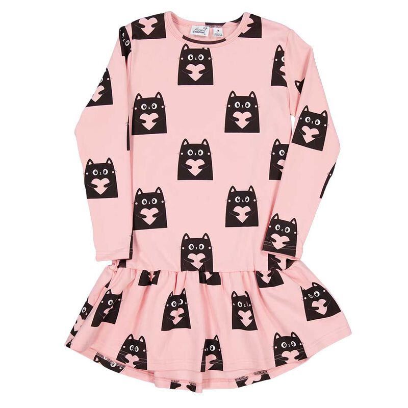 Kissed By Radicool Love Cats Frill Dress image number 0