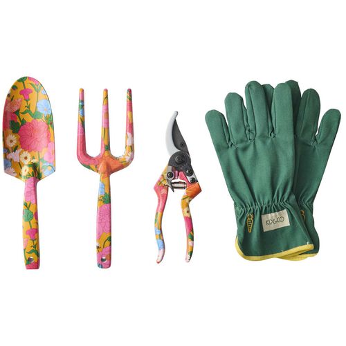 Kip&Co Follow The Sun Yellow Garden Tools And Gloves Set