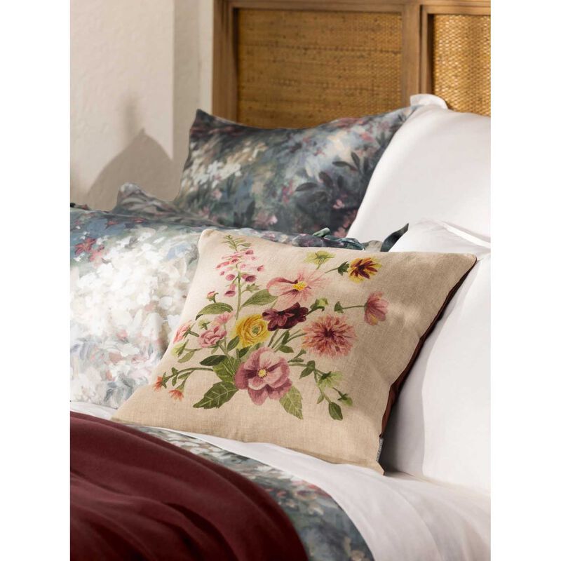 Wallace Cotton Spring Bloom Square Cushion Cover image number 3