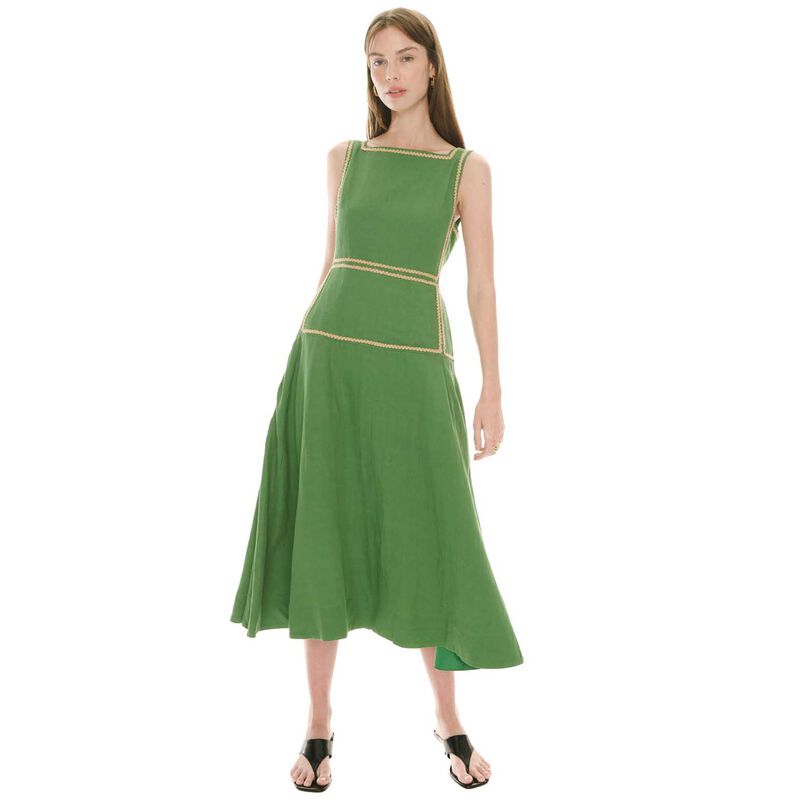 POL Marlin Raffia Trim Dress image number 0