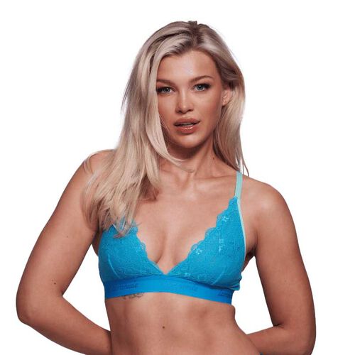 Lemonade Dolls Signature Lace Bralette - Hawaiian Blue