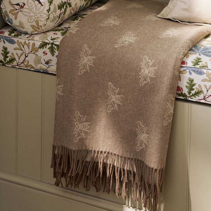 Sophie Allport Woven Throw - Wool - Bees image number 3