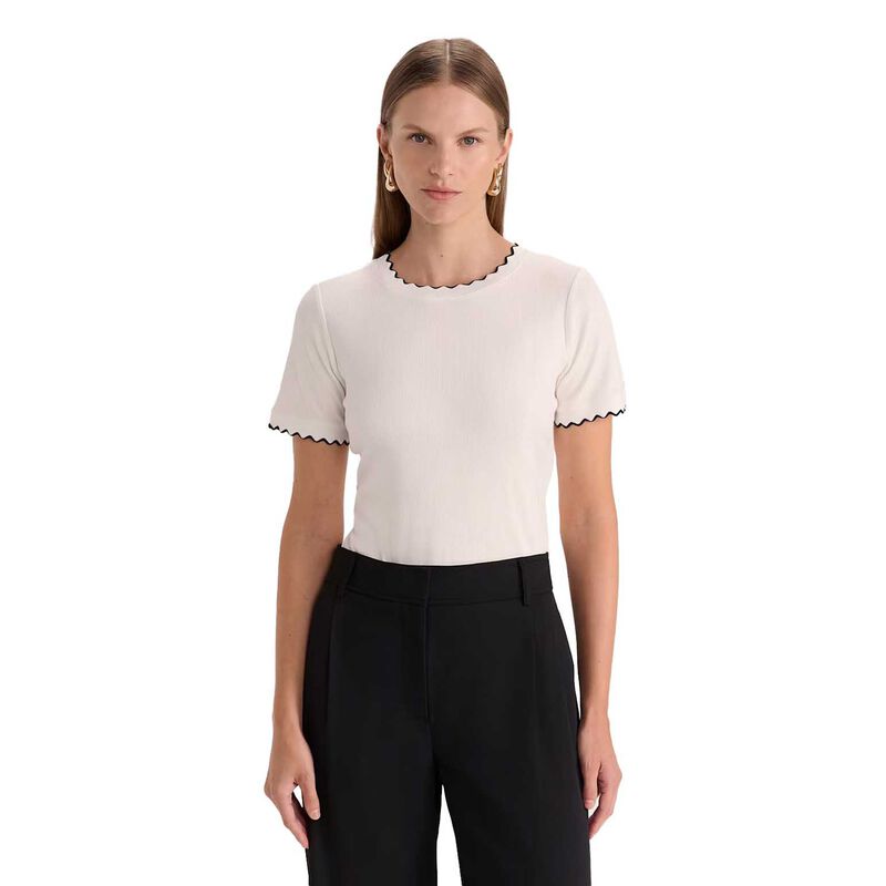 SABA Emilie Tipped Tee image number 0