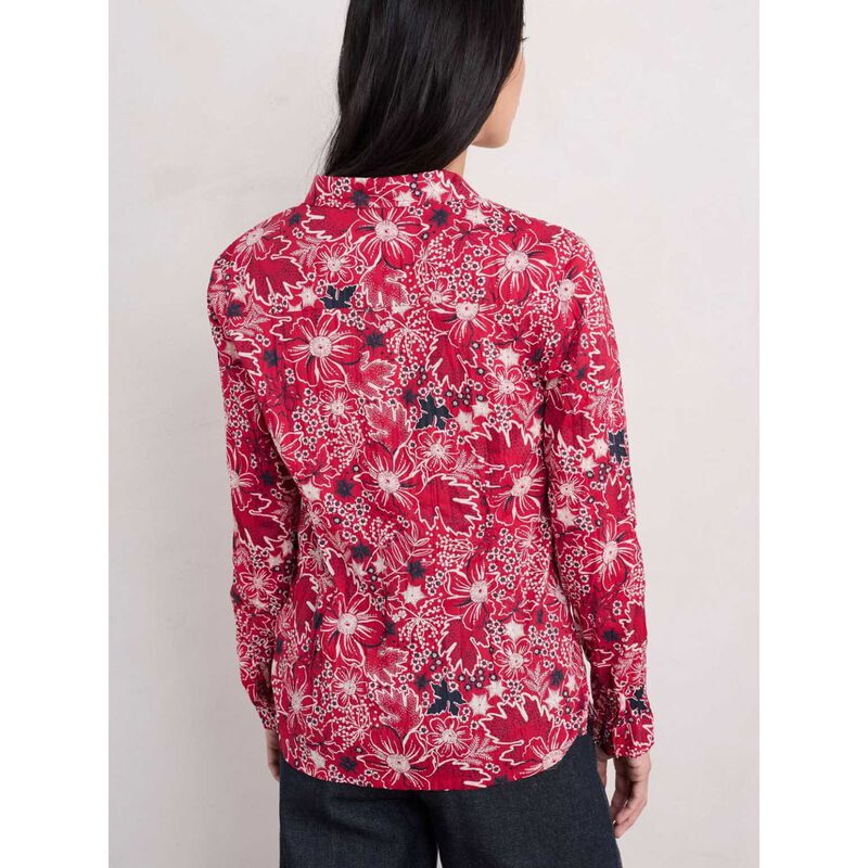 Seasalt Cornwall Larissa Shirt Winter Camellia Crimson image number 1
