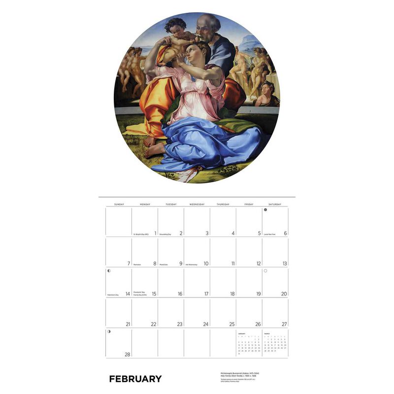 Pomegranate Michelangelo Wall Calendar 2027 image number 1