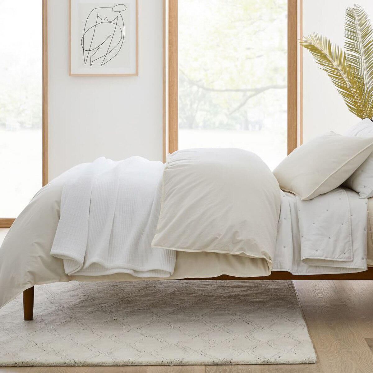 West Elm Ribbed Blanket White Ballantynes Department Store