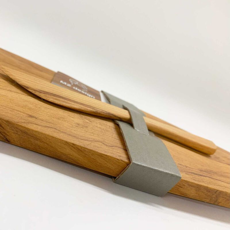 MZ Design Waka Pate Cheese Board With Knife Large - Rimu image number 1