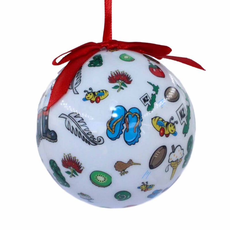 Kiwiana Decoupage Ball 7.5cm image number 0
