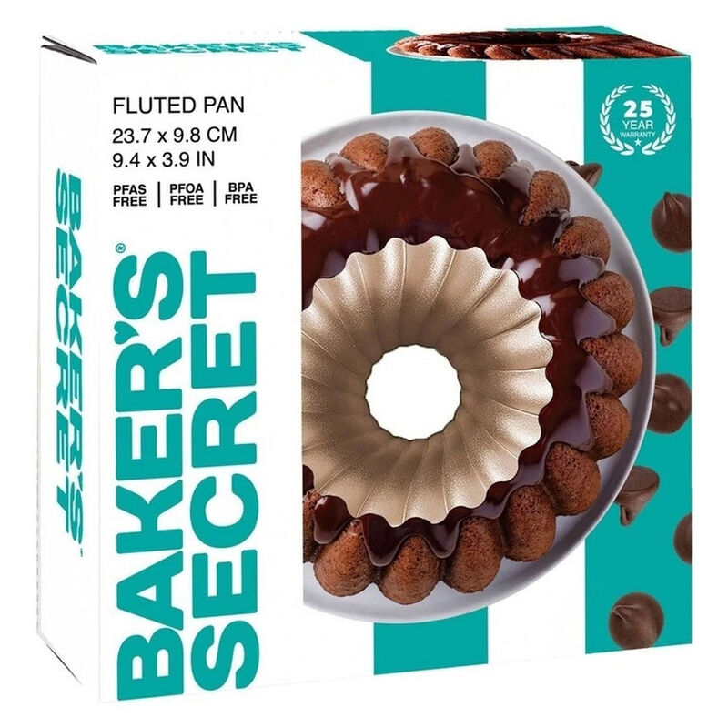 Baker's Secret Fluted Classic Non-Stick Fluted Pan 23x9.8cm Champagne image number 3