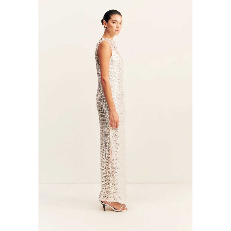 Shona Joy Asteri High Neck Sleeveless Maxi Dress image number 3