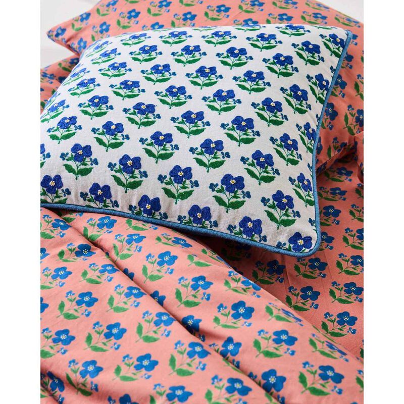 Kip&Co X Anna Spiro Indian Summer White Embroidered Cushion image number 1