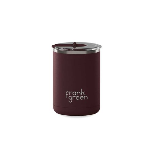frank green 12oz S/Steel Cup With Screw Hinged Lid Chocolate