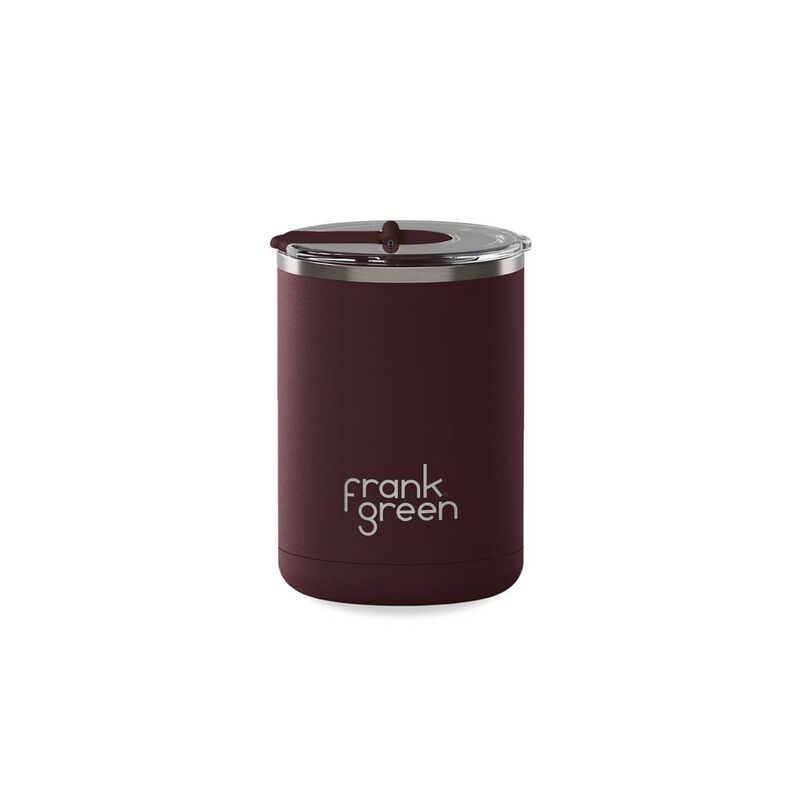 frank green 12oz S/Steel Cup With Screw Hinged Lid Chocolate image number 0