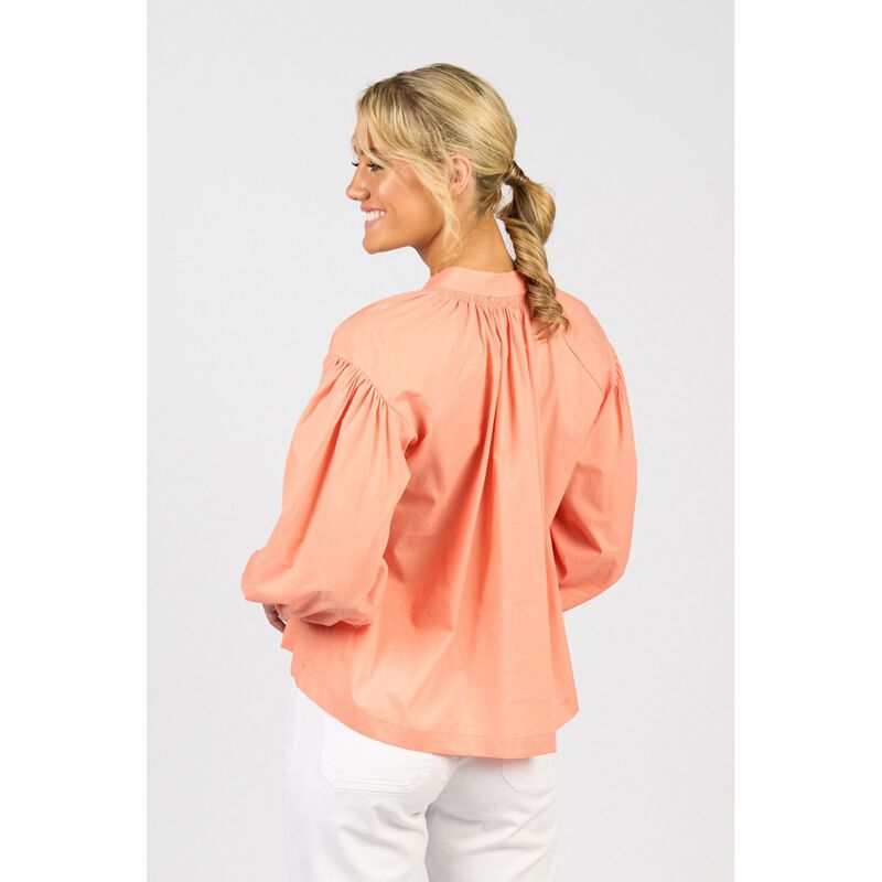 Vassalli Stitched Collar And Placket Shirt With Balloon Sleeve image number 1