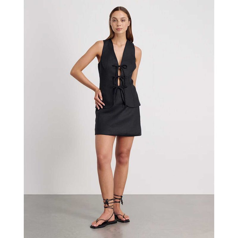 JAG Stella Linen Wrap Mini Skirt image number 3