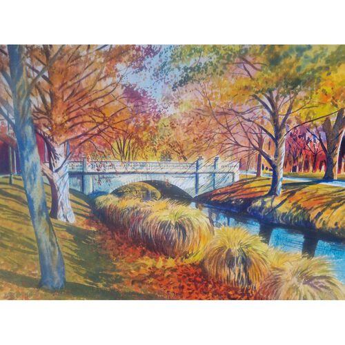 Kelvin McMillan Unframed Print Late Autumn Hues, Avon River 300x200mm
