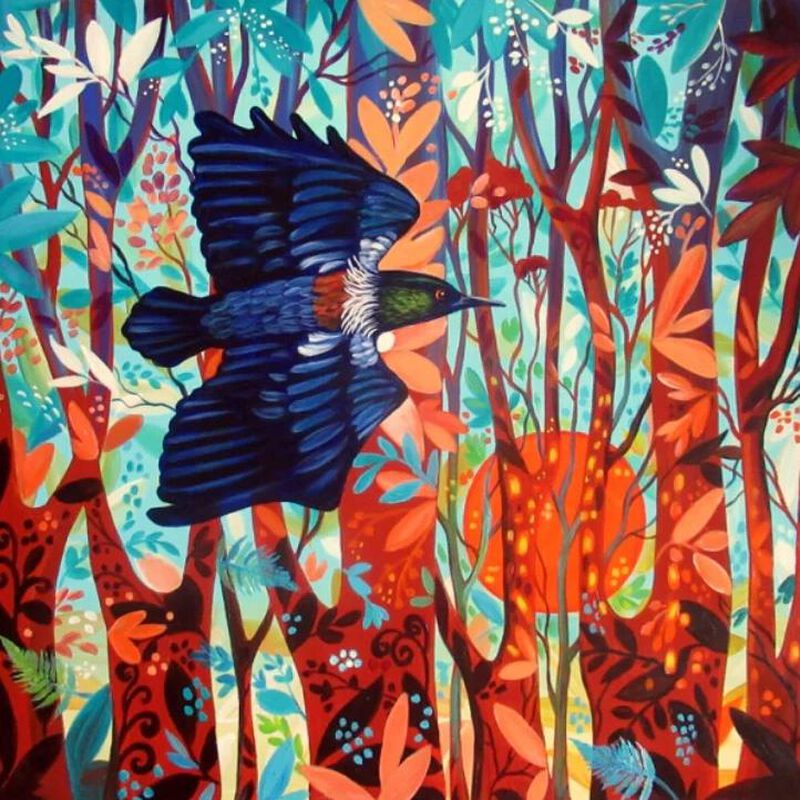 Irina Velman Forest Flight Box Frame 30x30cm image number 0