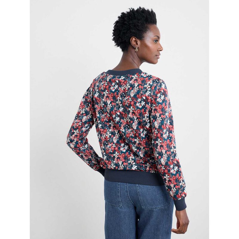 Seasalt Cornwall Bright Wave Sweatshirt Moorland Floral Squash image number 1