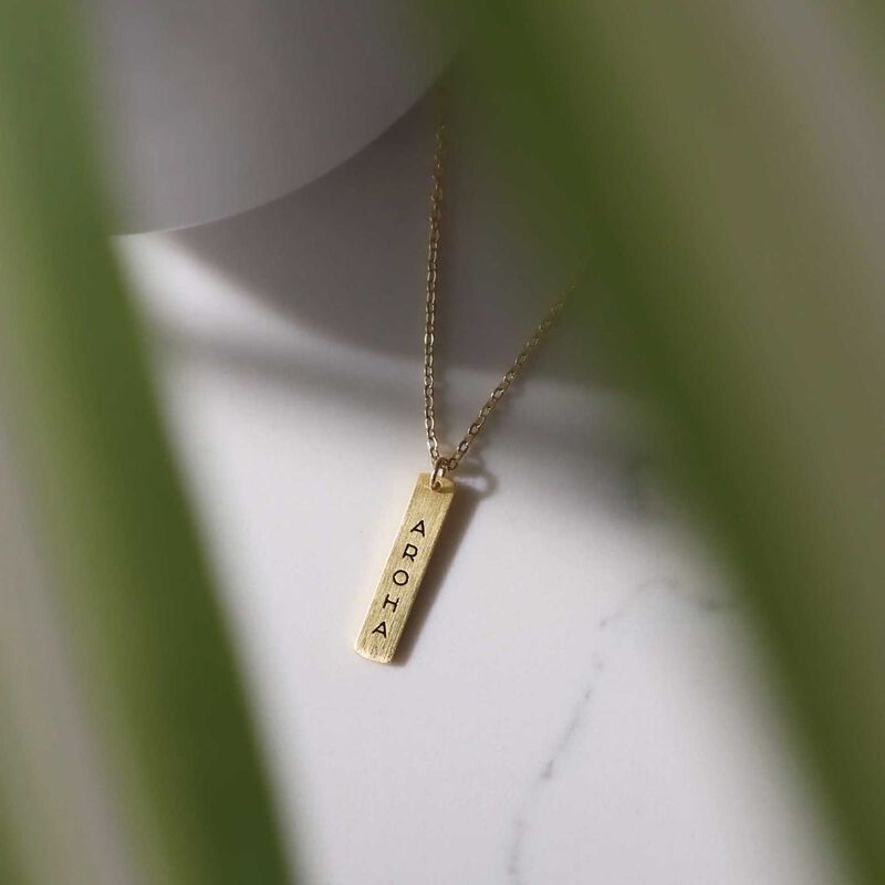 Little Taonga Te Reo Aroha Necklace - Gold image number 1