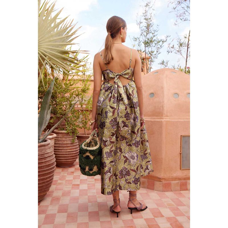ALÉMAIS Citron Midi Dress image number 1