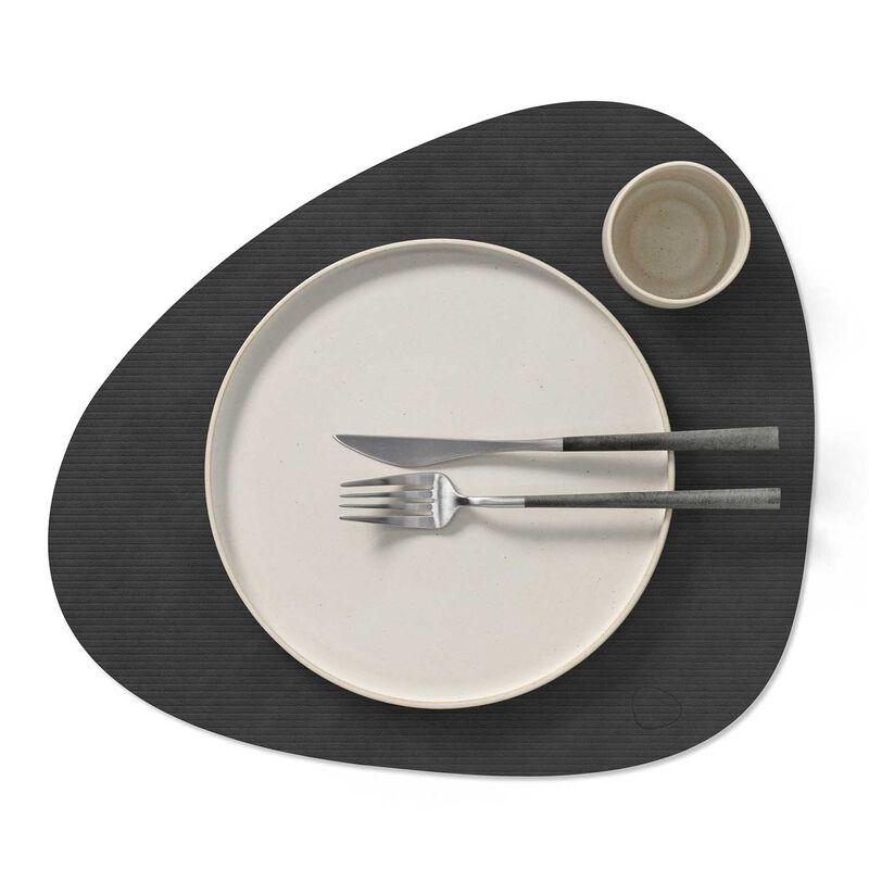 LIND DNA Table Mat Curve L Corduroy - Black image number 1