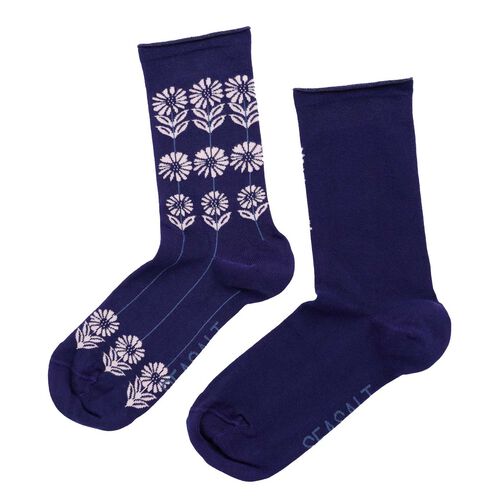 Seasalt Cornwall Womens Arty Socks Daisy Lines Marine