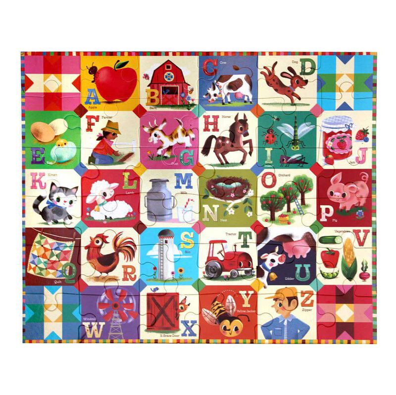 Eeboo  36Pc Giant Puzzle My Farm Alphabet image number 3