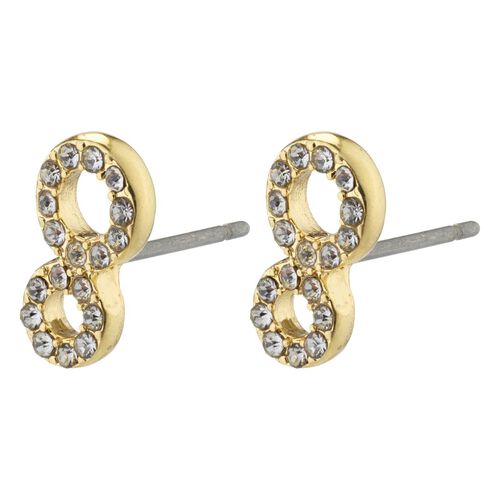 Pilgrim Rogue Recycled Crystal Earrings Gold Plated